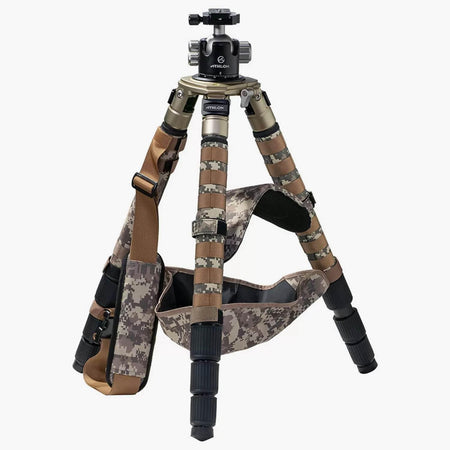 Athlon Midas CF29 Carbon Fiber Tripod 9-65 Inch Camo with Soft Case