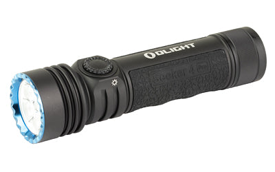 Olight Seeker 4 Pro Neutral White Rechargeable Handheld Flashlight, 4,600 Lumens, Black