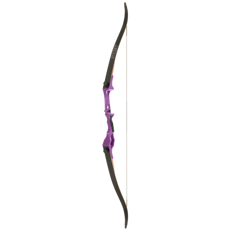 October Mountain Ascent Recurve Bow 58 in. 45 lbs. Right Hand - Purple
