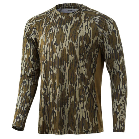 Nomad Pursuit Long Sleeve Camo Shirt Mossy Oak Bottomland Size Medium
