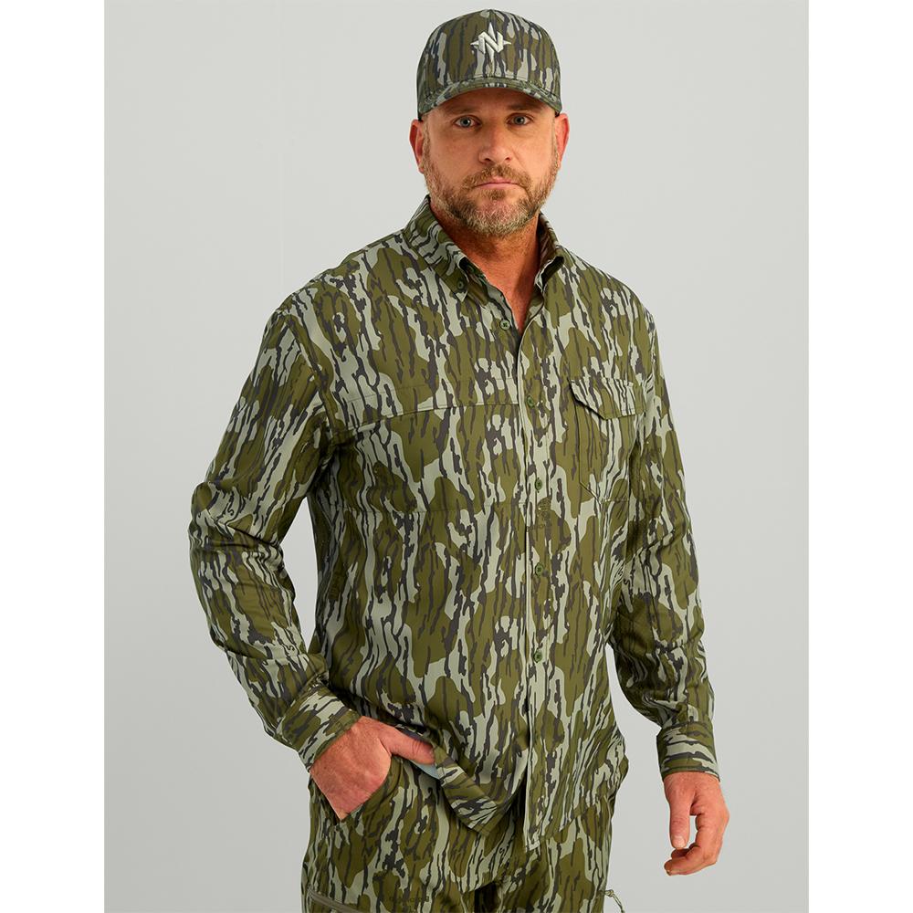 Nomad Ambush Camo Long Sleeve Shirt Mossy Oak Bottomland Large