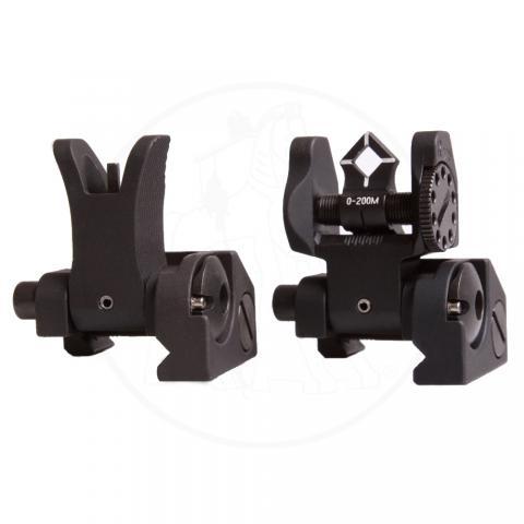 Troy Industries Micro BattleSight Set - M4 Front & Dioptic Rear - Black