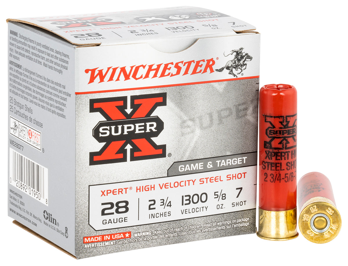 Winchester WE28GT7 Super X Xpert 28 Gauge 2-3/4 5/8oz #7 1300 fps