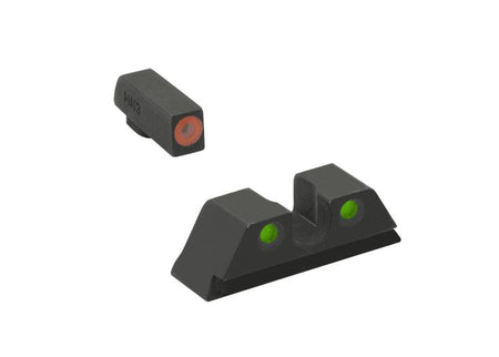 Meprolight ML40110 Hyper-Bright Orange Ring Front and Green Rear Sights for Sig Sauer P-Frame