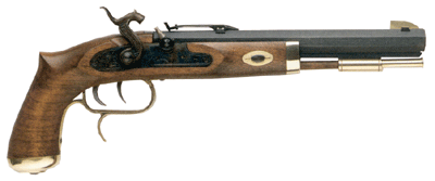 Traditions P1100 Trapper SAO 50 Cal Percussion Muzzleloader Pistol 9.75" Blued Hardwood Grip