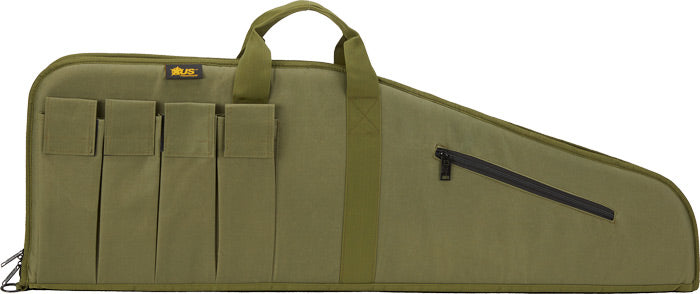 US Peacekeeper 40" MSR Rifle Case with 4 Mag Pouches 600D OD Green