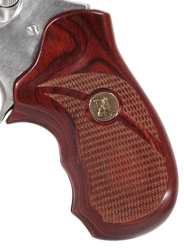 Pachmayr Laminated Wood Grips for Ruger SP101 Rosewood Checkered