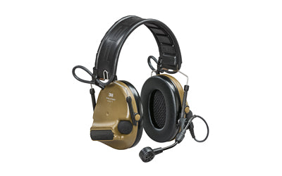 3M Peltor ComTac VI Defender Electronic Earmuff MT20H682FB-09NCYS, NIB Wireless, Noise-Canceling Mic, Coyote Brown, Boom Microphone