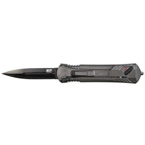 Smith & Wesson M&P Spear Tip OTF Knife 3-3/4" Blade Grey Aluminum Handle