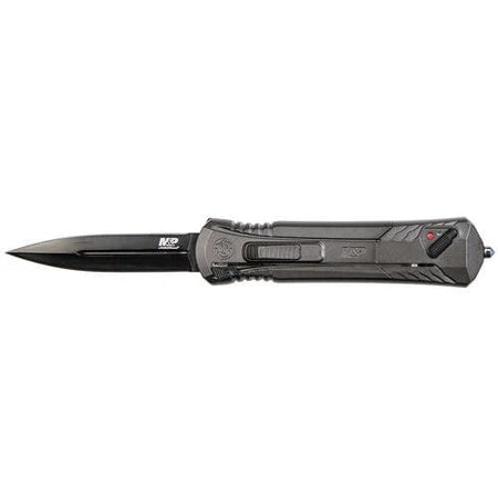 Smith & Wesson M&P Spear Tip OTF Knife 3-3/4" Blade Grey Aluminum Handle