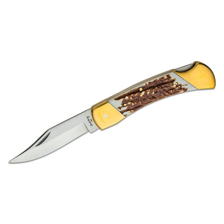 Uncle Henry LB8CP Bear Paw Folding Knife 3.7" Blade Staglon Handle