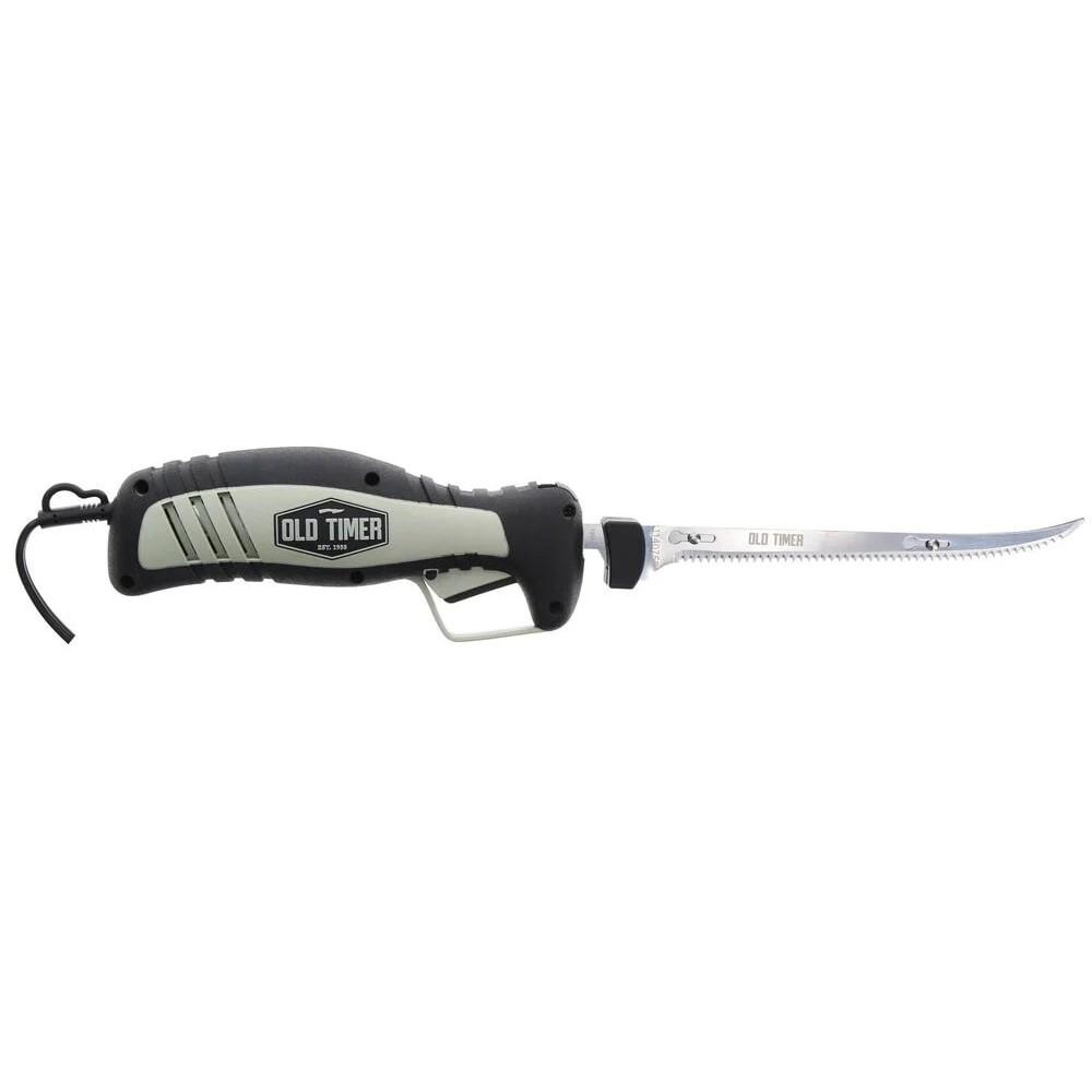 Old Timer 110V Electric Fillet Knife with 8" Stainless Steel Blade Black and Grey