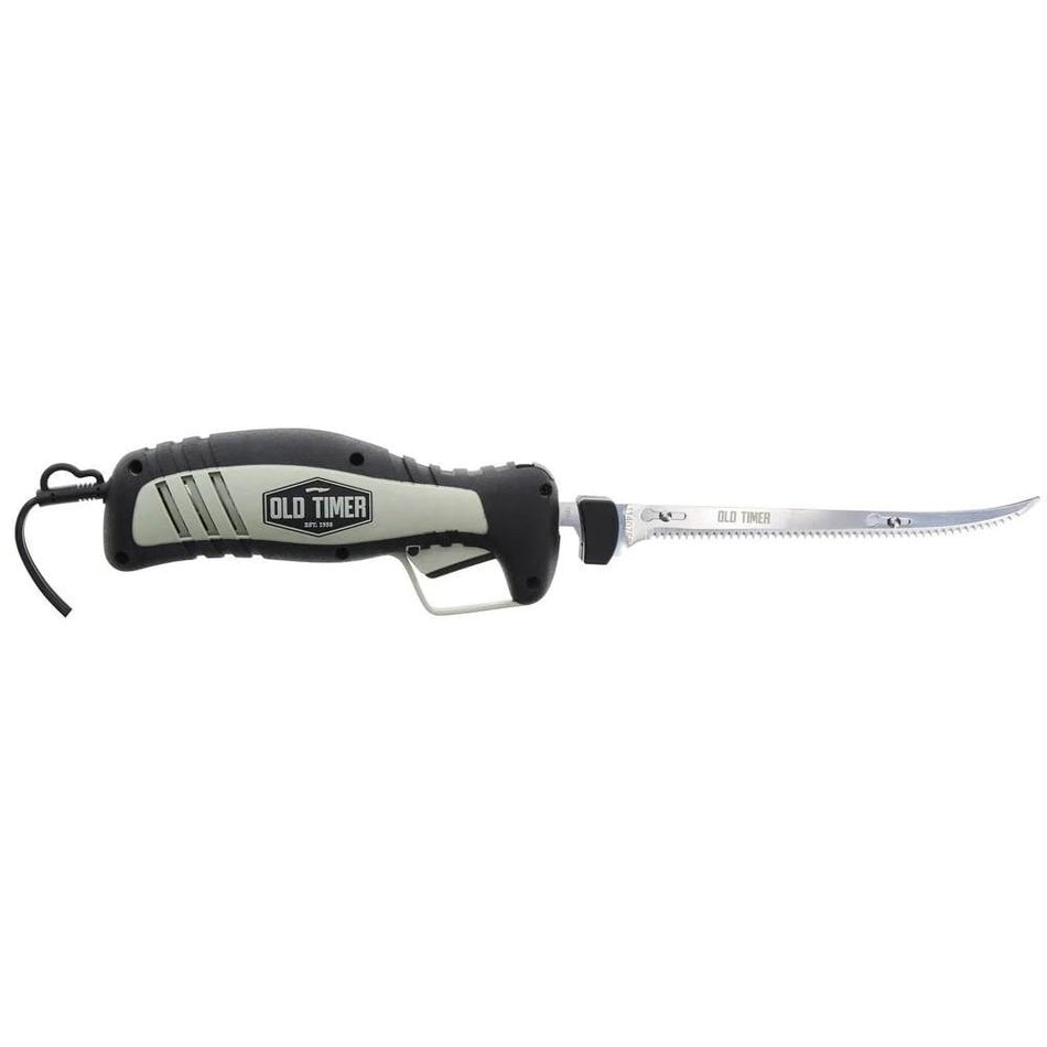 Old Timer 110V Electric Fillet Knife with 8" Stainless Steel Blade Black and Grey