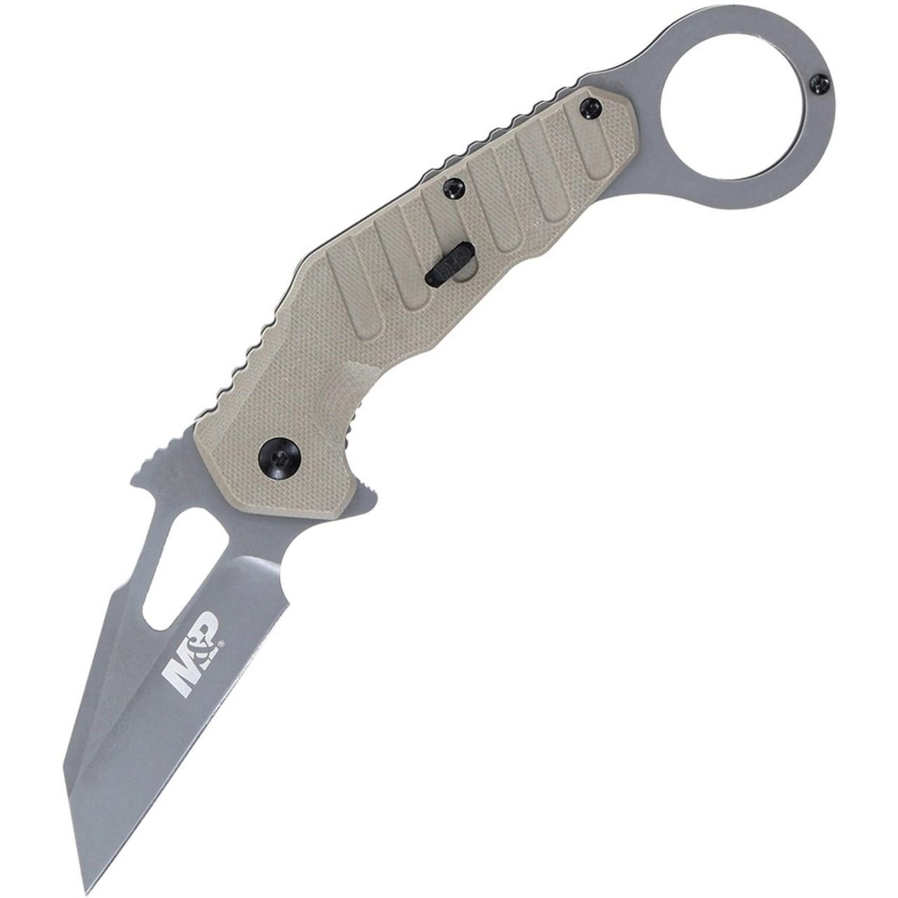 Smith & Wesson M&P Extreme Ops Karambit Folding Knife, 3" Blade, FDE