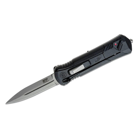 Smith & Wesson MPOTF10 OTF Assisted Opening Knife 3-1/2" Spear Point Blade Black Bead Blast