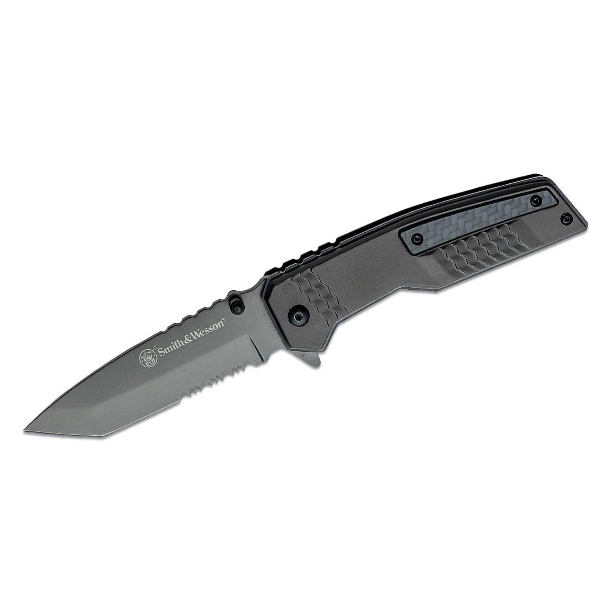 Smith & Wesson Spec Ops Carbon Folding Knife 3-1/2" Blade - Black Titanium Nitride
