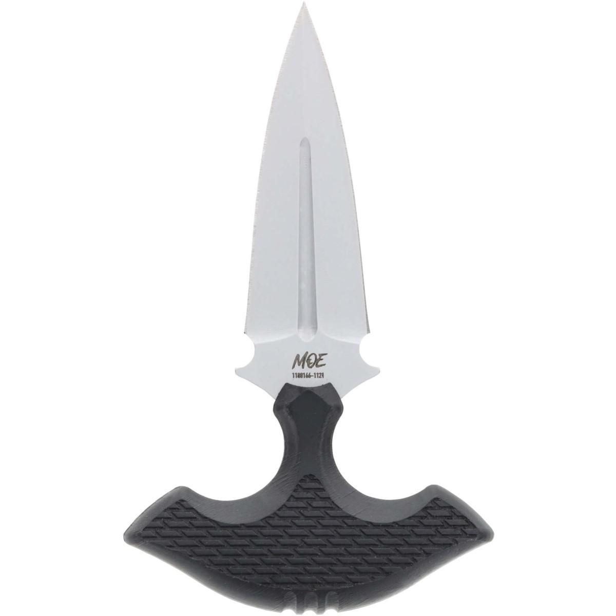 Schrade MOE Fixed Blade Knife with 3-1/4" AUS-10 Blade and Black Rubberized Handle