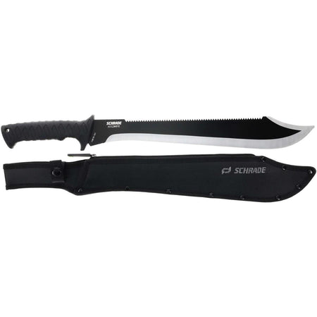 Schrade Decimate Sawback Machete 14-Inch Blade in Black