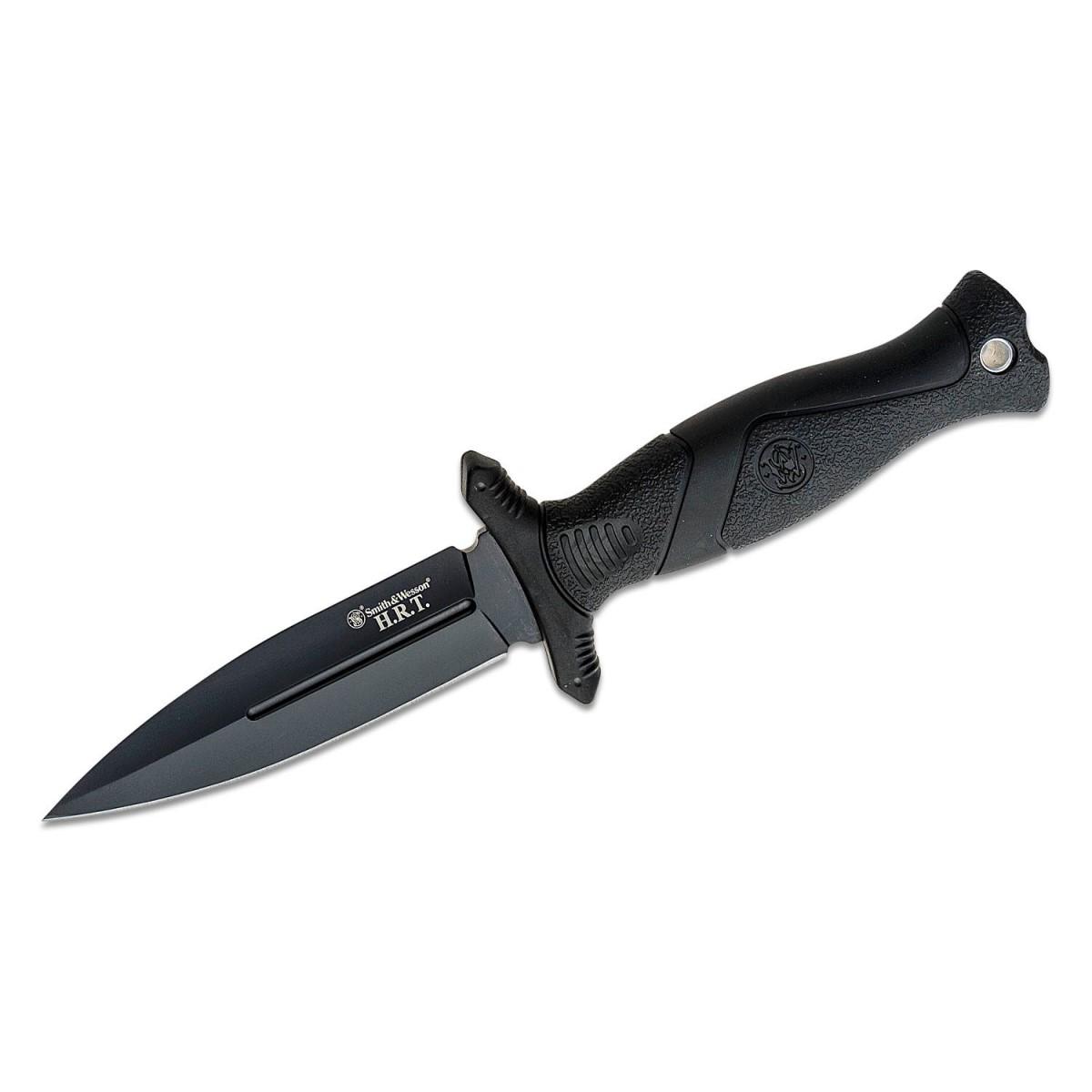 Smith & Wesson HRT Fixed Blade Boot Knife 4" Black Blade
