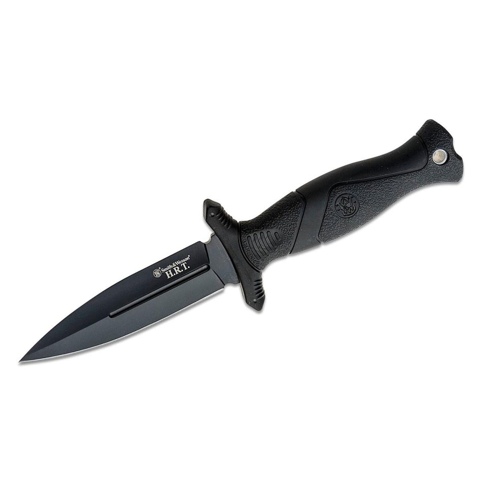 Smith & Wesson HRT Fixed Blade Boot Knife 4" Black Blade