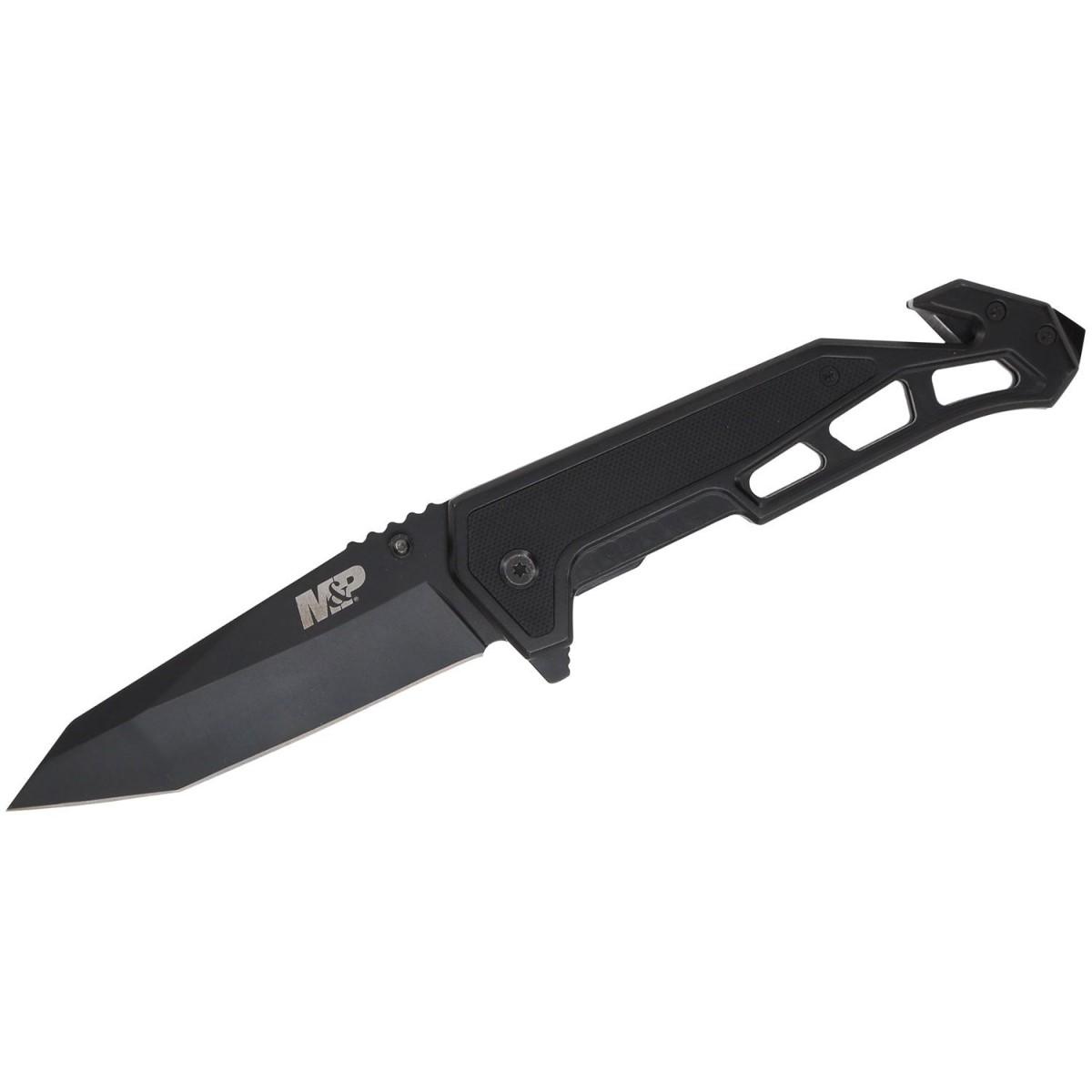 Smith & Wesson M&P Border Guard Spring Assist Knife 4" Blade Black