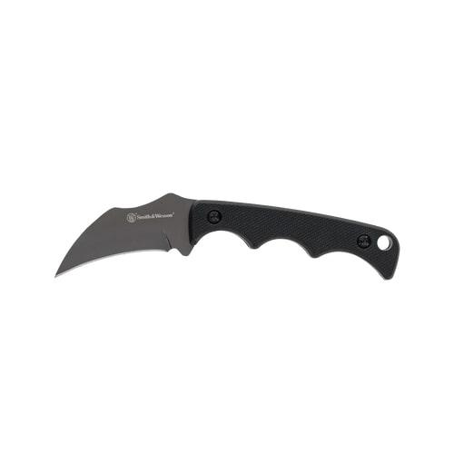 Smith & Wesson H.R.T. Karambit Neck Fixed Knife 2" Cleaver Blade Black with Nylon Sheath