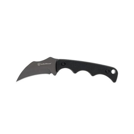 Smith & Wesson H.R.T. Karambit Neck Fixed Knife 2" Cleaver Blade Black with Nylon Sheath