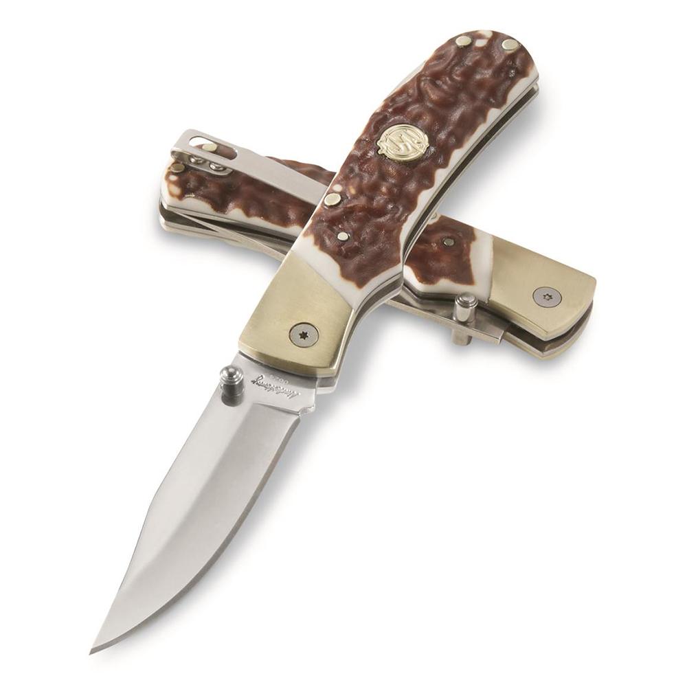 Uncle Henry Next Gen 7UH Lock-Back Folding Knife 3-4/5" Clip Point Staglon Handle