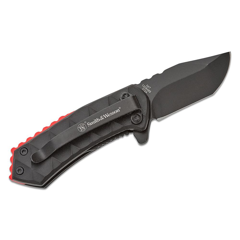 Smith & Wesson 24/7 Spring Assisted Folding Knife 1.9" Clip Point Black EDC