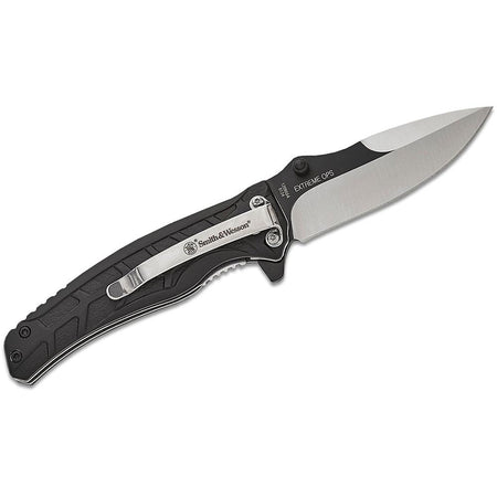 Smith & Wesson Extreme Ops 3" Drop Point Folding Knife - Two Tone Black/Silver
