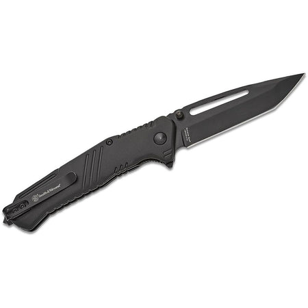 Smith & Wesson Extreme Ops Folding Knife 3-1/2" Tanto Blade Black - Glass Breaker
