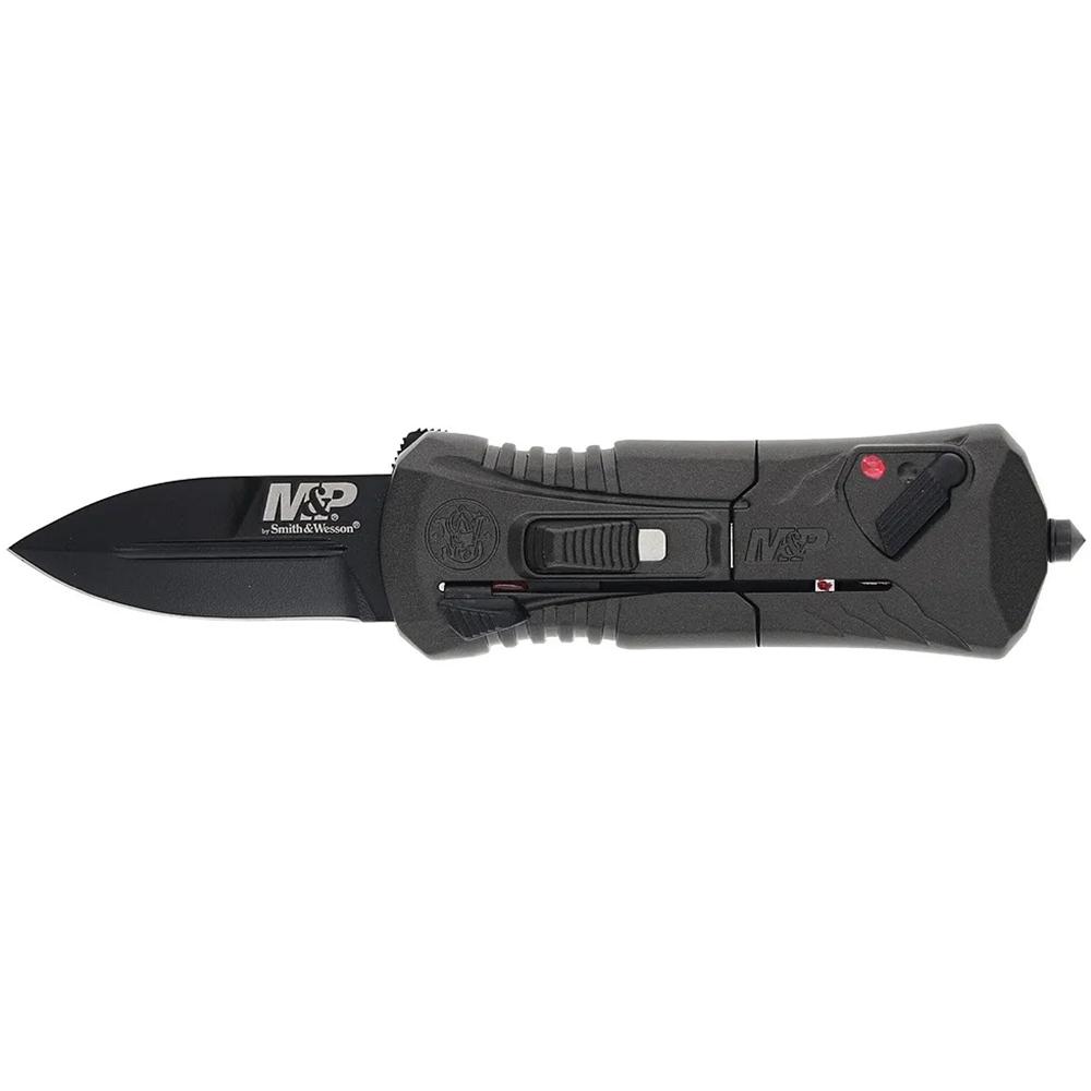 Smith & Wesson M&P Compact OTF Folding Knife 1.9" Spear Point Blade Grey