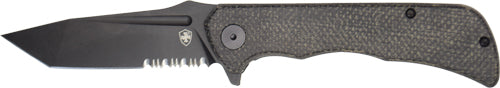 Templar Knife Paladin Folder 3.27" Black Micarta Tanto D2 Steel