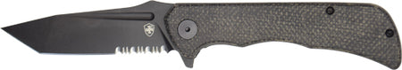 Templar Knife Paladin Folder 3.27" Black Micarta Tanto D2 Steel