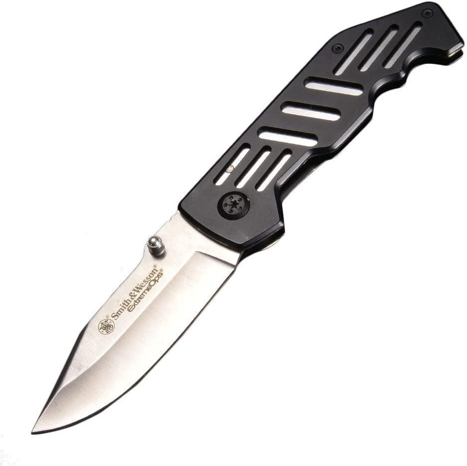 Smith & Wesson Extreme Ops Folding Knife 3-1/5" Clip Point Blade