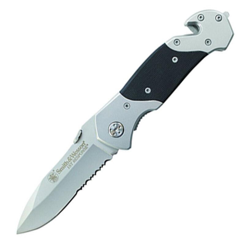 Smith & Wesson First Responder Folding Knife 3.3" Serrated Drop Point Black/Silver