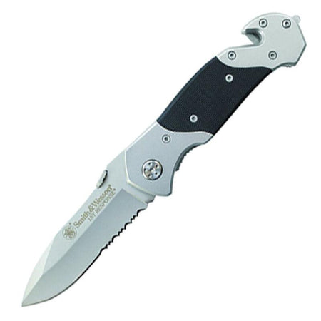 Smith & Wesson First Responder Folding Knife 3.3" Serrated Drop Point Black/Silver