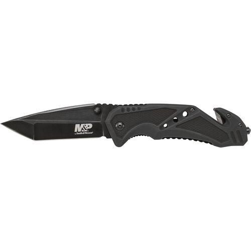 Smith & Wesson M&P SWMP11B Tanto Folding Knife with Rescue Lock 3 7/8" Black Blade