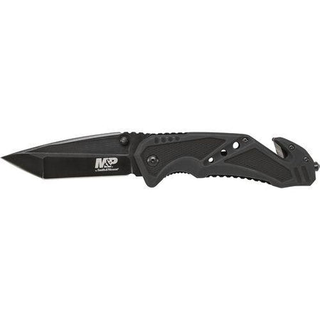 Smith & Wesson M&P SWMP11B Tanto Folding Knife with Rescue Lock 3 7/8" Black Blade