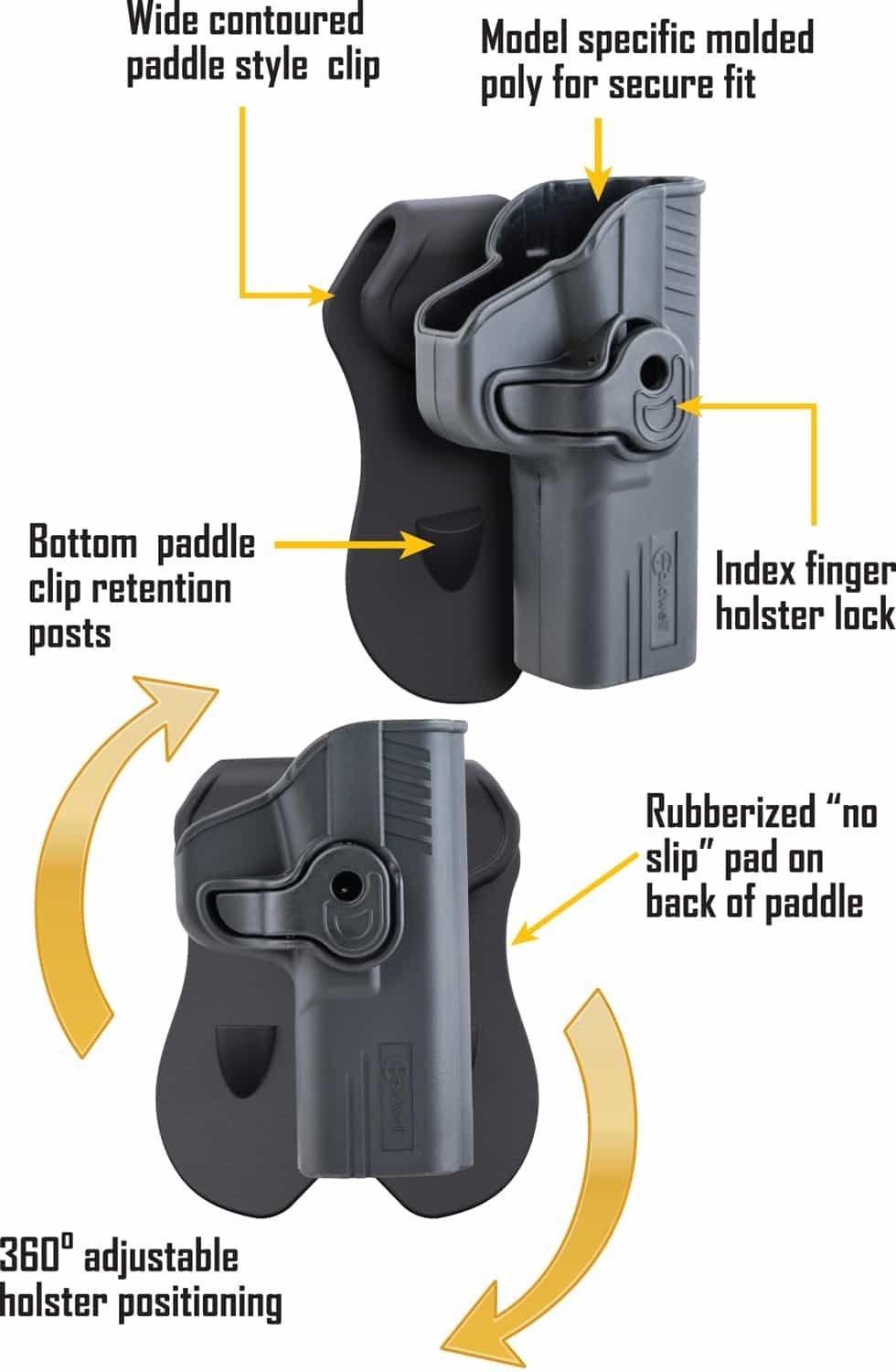 Caldwell Tac Ops Paddle Holster for Taurus 24/7 Adjustable Positioning