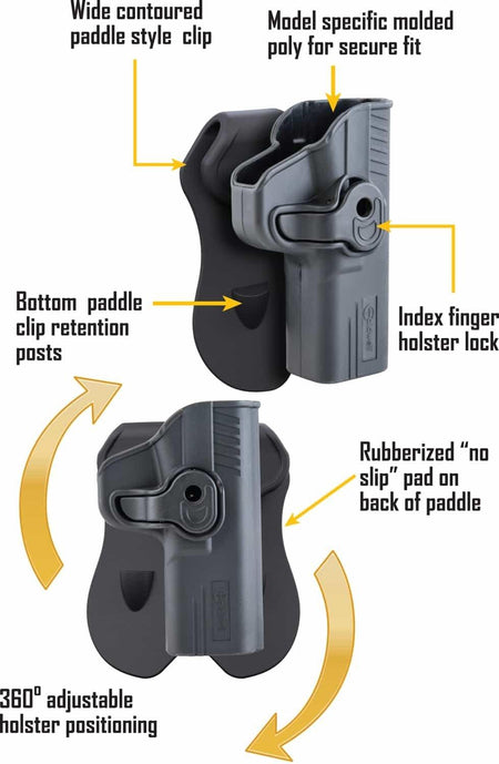 Caldwell Tac Ops Paddle Holster for Taurus 24/7 Adjustable Positioning