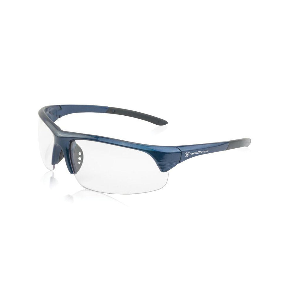 Smith & Wesson Corporal Half Frame Shooting Glasses Blue with Clear Lens