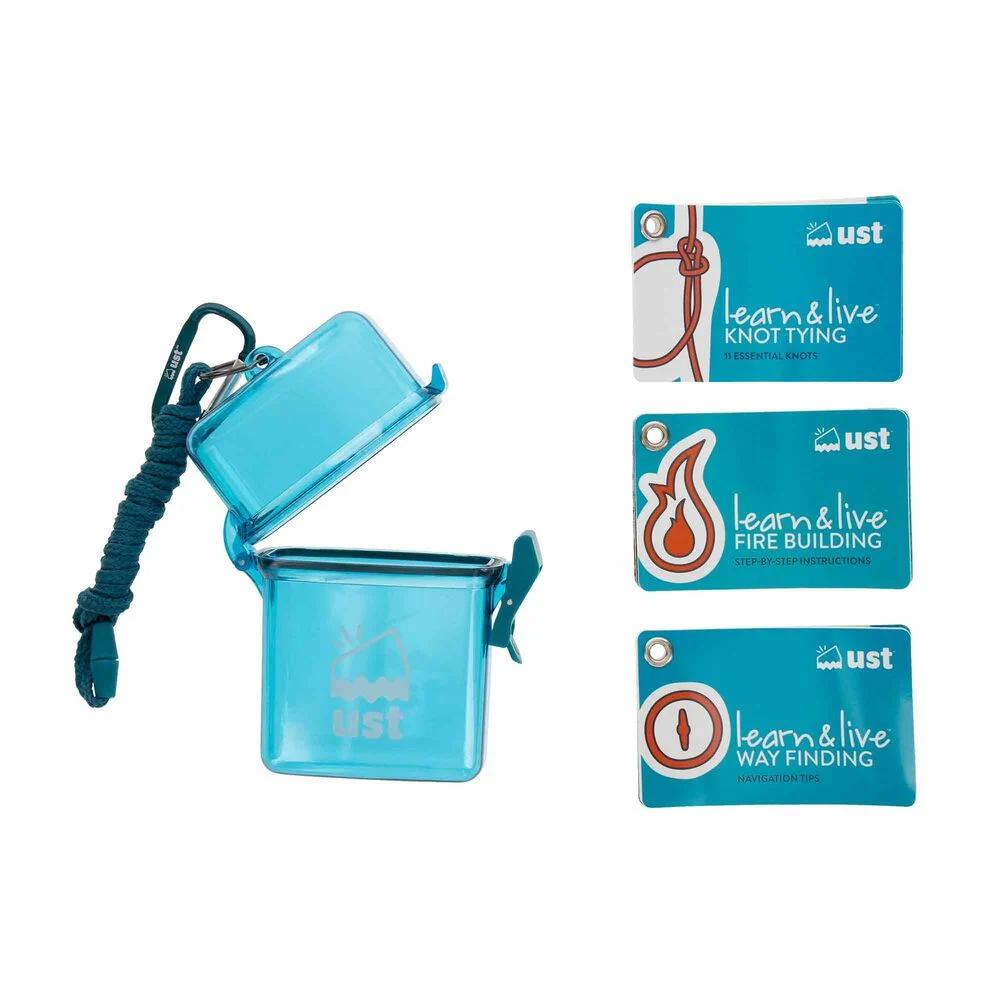 Ultimate Survival Learn & Live Outdoor Skills Card Set with Watertight Case