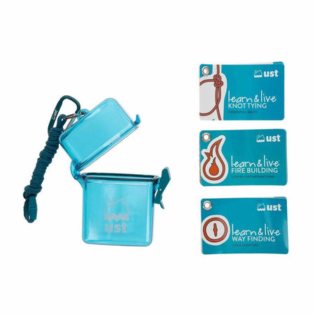Ultimate Survival Learn & Live Outdoor Skills Card Set with Watertight Case