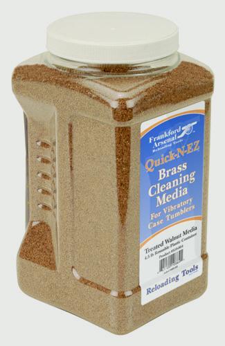 Frankford Arsenal Treated Walnut Hull Brass Cleaning Media 5 lbs Reusable Container