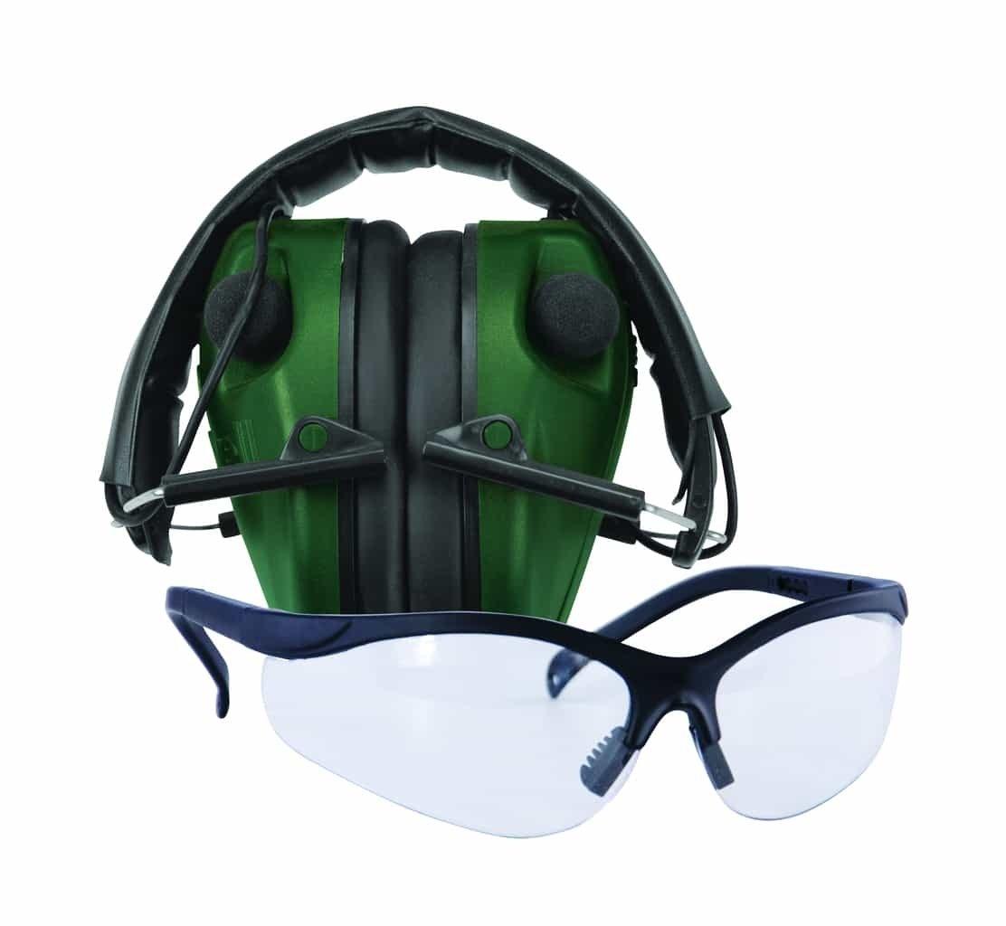 Caldwell E-MAX LoPro Electronic Hearing Protection Muffs with Shooting Glasses