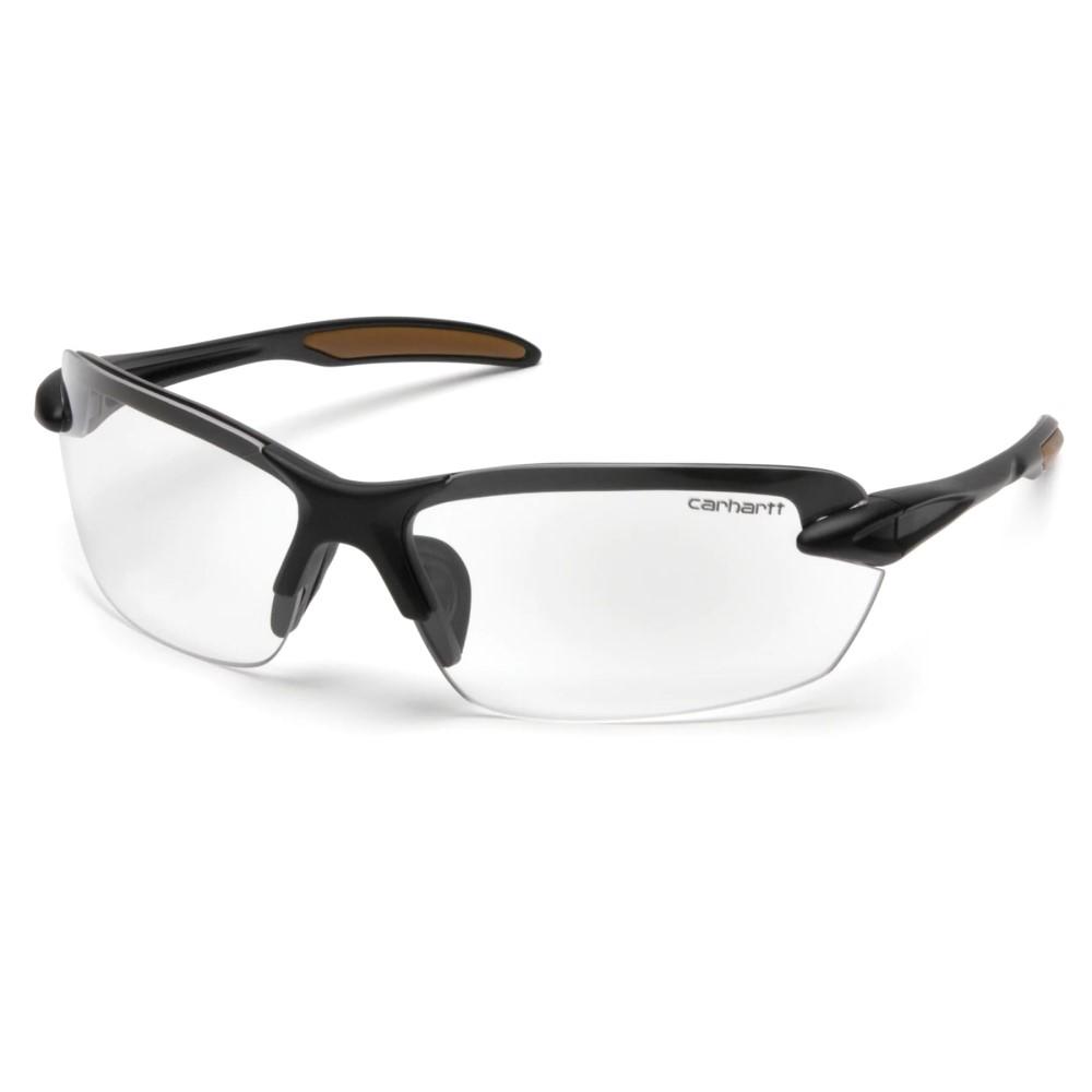 Pyramex Carhartt Spokane Half Frame Shooting Glasses Black with Clear Lens