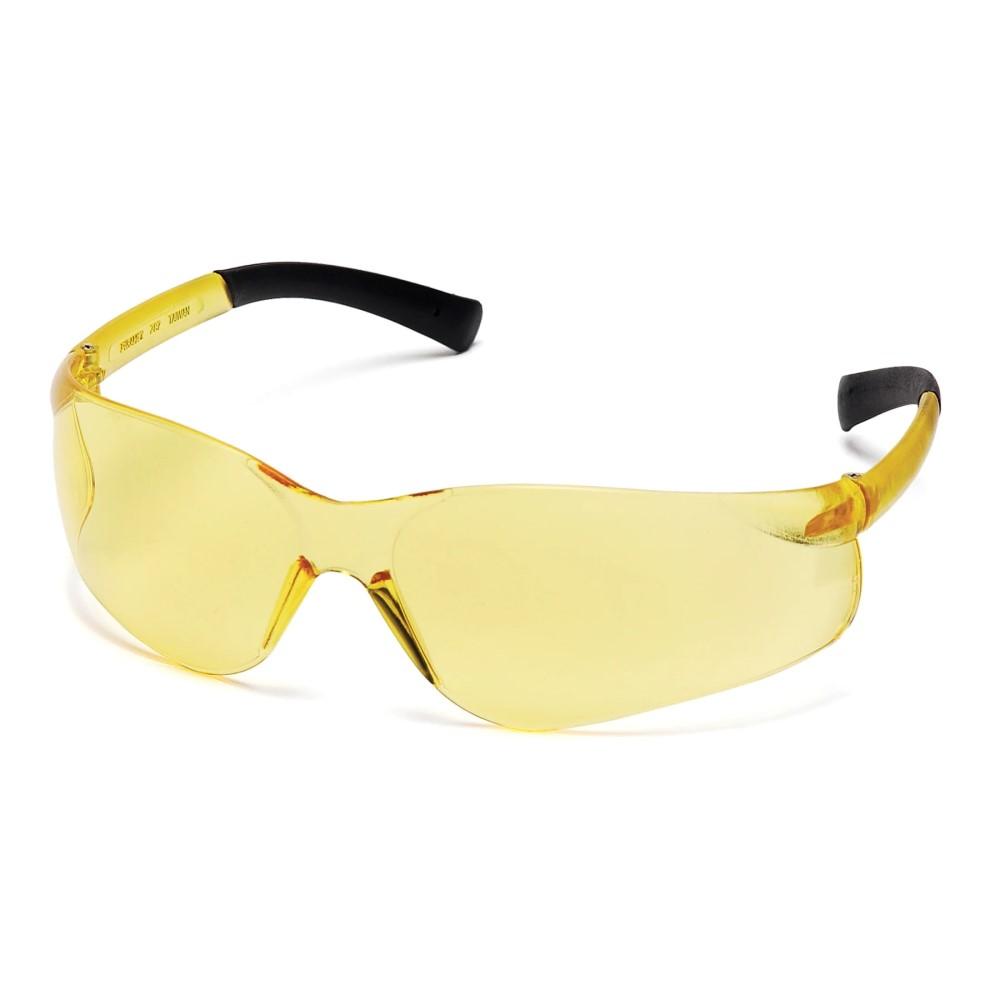Pyramex ZTek Amber Safety Glasses with Amber Lens and DP1000 Earplugs Combo