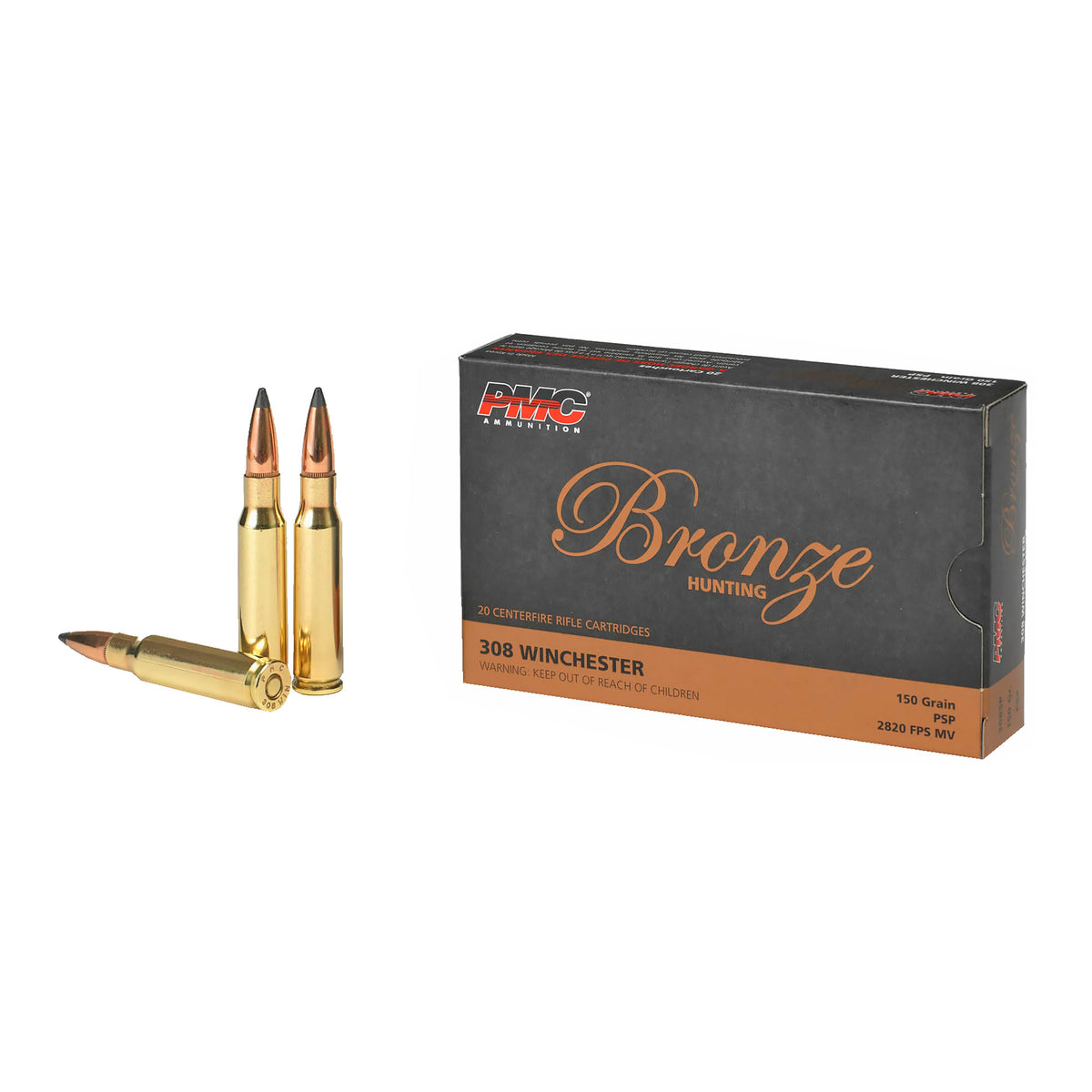 PMC Bronze 308 Win 150 gr Pointed Soft Point (PSP)