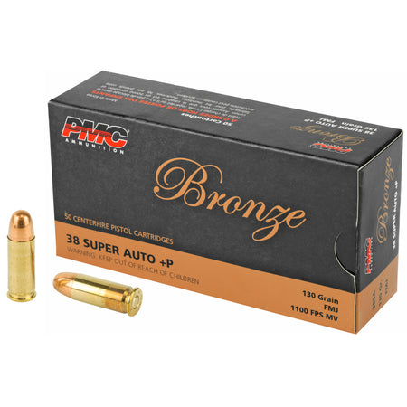 PMC 38SA Bronze Full Metal Jacket FMJ 130 Grain .38 Super